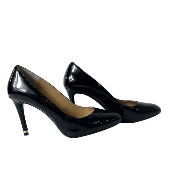 MICHAEL Michael Kors Womens 8M Pumps Black Patent Leather Slip On Stiletto Heels - Picture 4 of 11